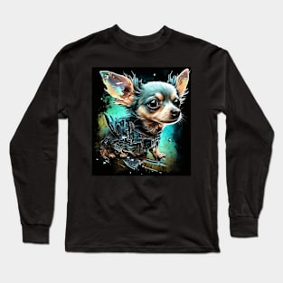 Chihuahua Puppy doggy dog Sci-fi Long Sleeve T-Shirt